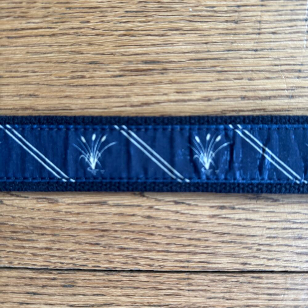 Vineyard Vines Cat Tail Belt SZ 30 Navy Preppy Classic Nautical